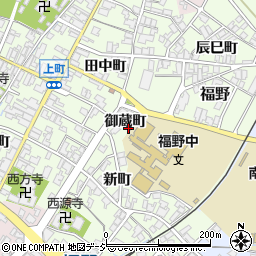 富山県南砺市福野御蔵町周辺の地図