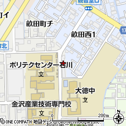 石川県金沢市観音堂町ヘ周辺の地図