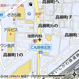 乙丸陸橋北詰周辺の地図