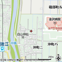 石川県金沢市沖町周辺の地図