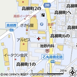 珈琲所 コメダ珈琲店 金沢高柳店周辺の地図