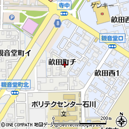 石川県金沢市畝田町チ周辺の地図