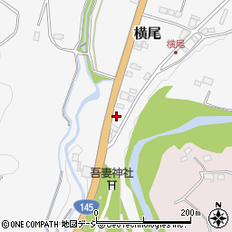 群馬県吾妻郡中之条町横尾1384-1周辺の地図