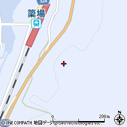 長野県大町市平簗場周辺の地図