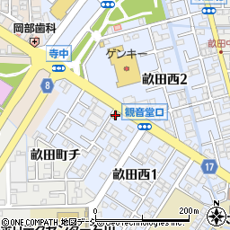 吉野家金沢畝田店周辺の地図