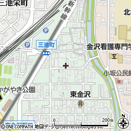 石川県金沢市三池町周辺の地図