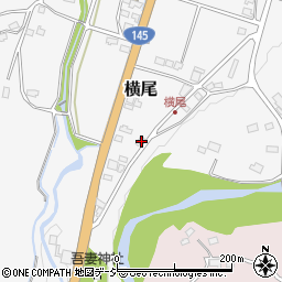 群馬県吾妻郡中之条町横尾1388周辺の地図