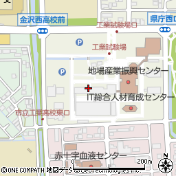 石川県庁商工労働部関係出先機関等　石川県工業試験場管理部周辺の地図