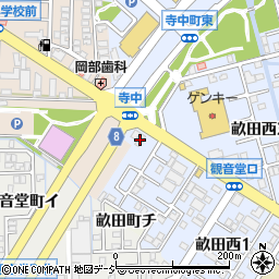 丸亀製麺金沢畝田店周辺の地図