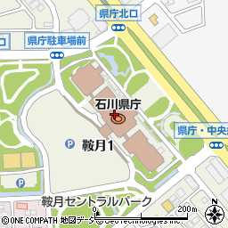 石川県庁教育委員会　教職員課周辺の地図
