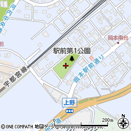 岡本駅前第一公園周辺の地図