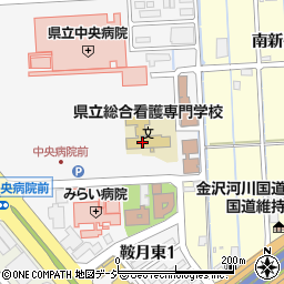 石川県庁　各種学校等総合看護専門学校周辺の地図