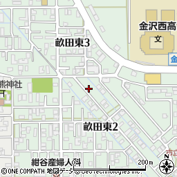 石川県金沢市畝田東周辺の地図