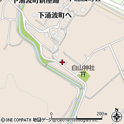 石川県金沢市下涌波町周辺の地図