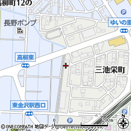 石川県金沢市三池栄町58周辺の地図