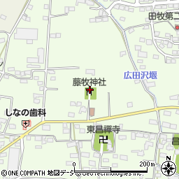 藤牧神社周辺の地図