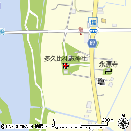 多久比禮志神社周辺の地図
