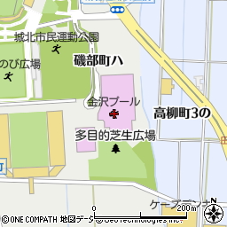 金沢市城北市民運動公園金沢プール周辺の地図