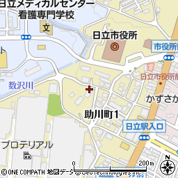茨城県日立市助川町1丁目周辺の地図