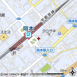 岡本駅前郵便局周辺の地図