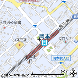 宇都宮市営ＪＲ岡本駅西口自転車駐車場周辺の地図