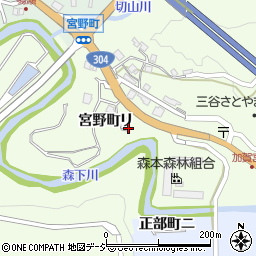 石川県金沢市宮野町リ周辺の地図