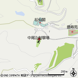 中尾山射撃場周辺の地図