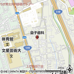 益子歯科医院周辺の地図