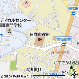 茨城県日立市周辺の地図