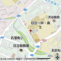 茨城県日立市若葉町周辺の地図
