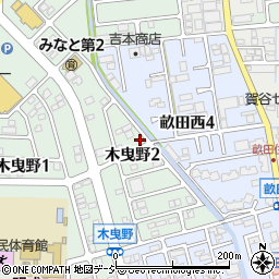 石川県金沢市木曳野2丁目116周辺の地図