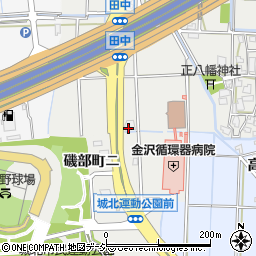 石川県金沢市田中町は周辺の地図