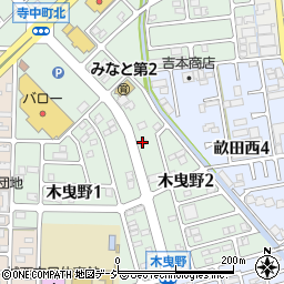 石川県金沢市木曳野2丁目158周辺の地図