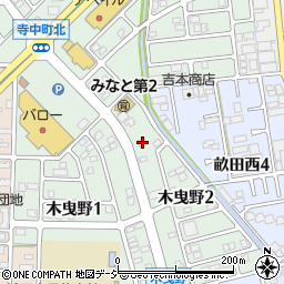 石川県金沢市木曳野2丁目161周辺の地図