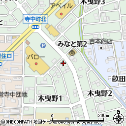 石川県金沢市木曳野1丁目189周辺の地図