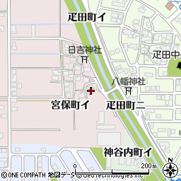 石川県金沢市宮保町イ150周辺の地図