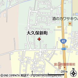 富山県富山市大久保新町周辺の地図