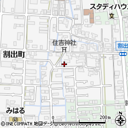 石川県金沢市割出町74周辺の地図