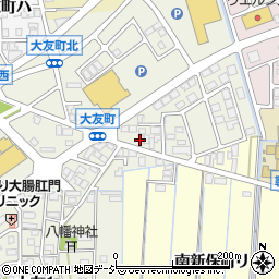 石川県金沢市大友町（ニ）周辺の地図