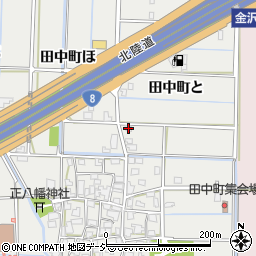 石川県金沢市田中町と4周辺の地図
