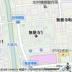 石川県金沢市無量寺5丁目周辺の地図