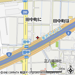石川県金沢市田中町に周辺の地図