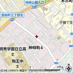茨城県日立市神峰町4丁目周辺の地図