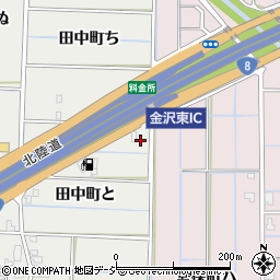 石川県金沢市田中町と64周辺の地図