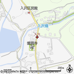 入沢周辺の地図