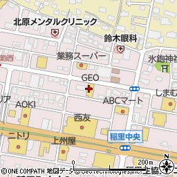 ゲオ稲里店周辺の地図