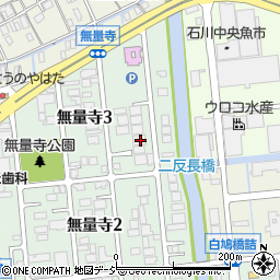 石川県金沢市無量寺3丁目60周辺の地図