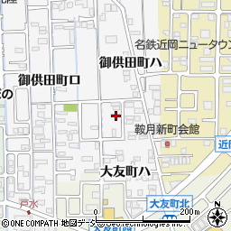 石川県金沢市御供田町ハ1-19周辺の地図