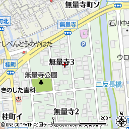 石川県金沢市無量寺3丁目周辺の地図