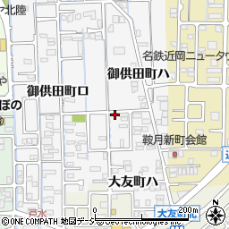 石川県金沢市御供田町ハ1-3周辺の地図
